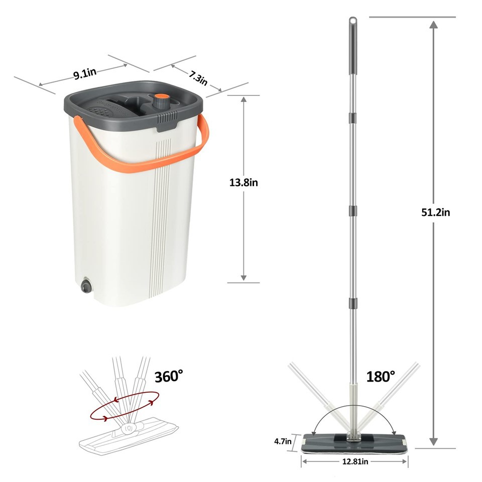 Flat Mop And Bucket With Wringer Set suppliers
